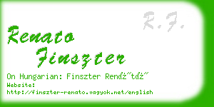 renato finszter business card